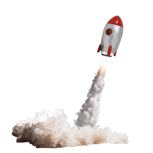 Low polygon vector illustration of a rocket launching towards the sky. Low polygon vector illustration of a rocket launching towards the sky.